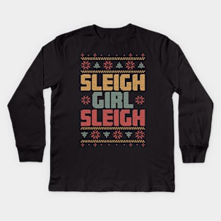 Sleigh Girl Sleigh Kids Long Sleeve T-Shirt